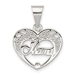 Sterling Silver Mama Heart Charm QC2633