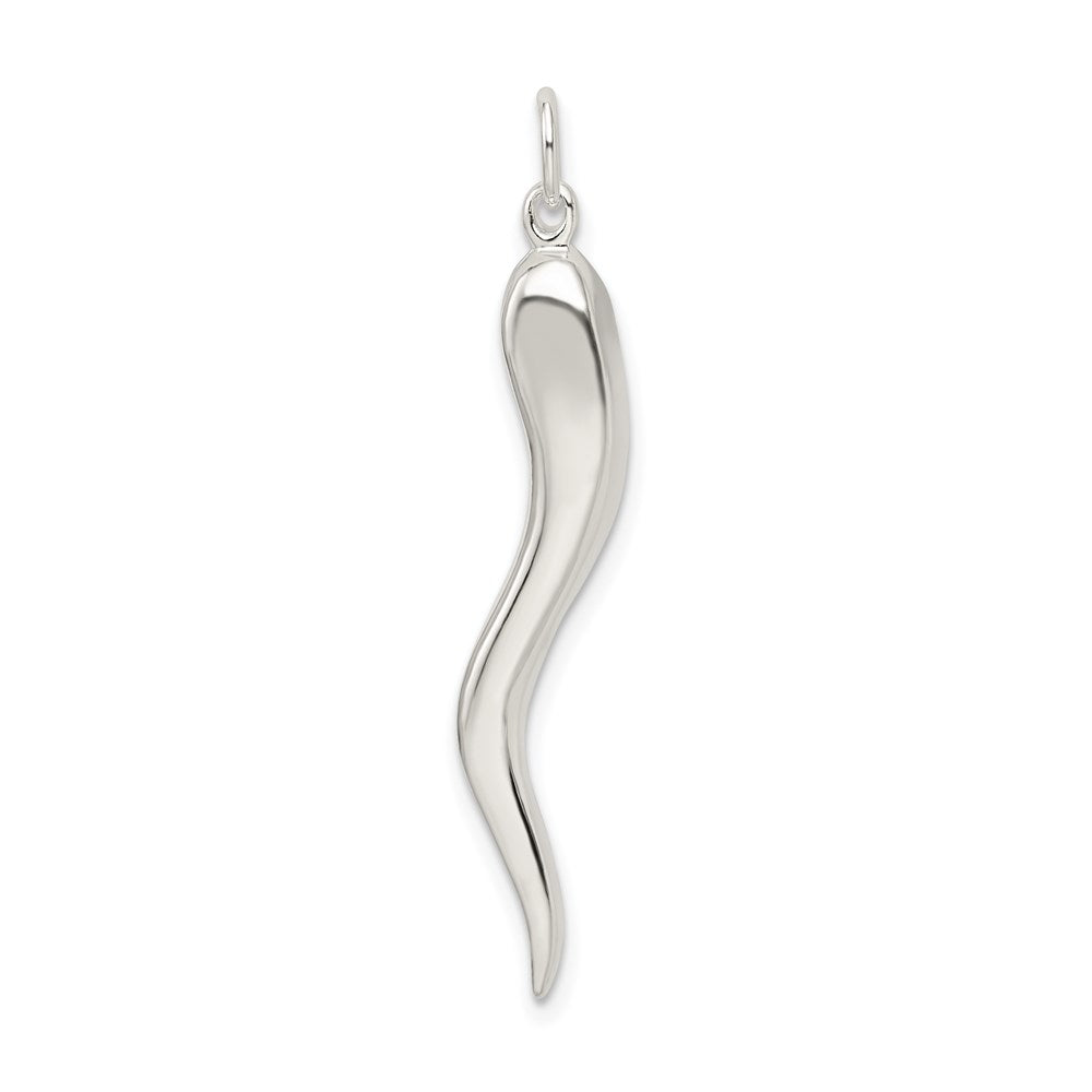 Sterling Silver Italian Horn Pendant QC264
