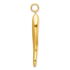 Sterling Silver Gold-tone Polished Italian Horn Pendant QC264GP