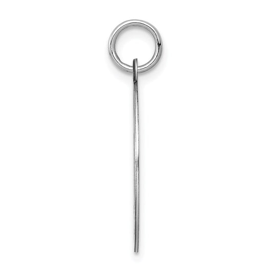 Sterling Silver Rhodium-plated Airedale Disc Charm QC2671