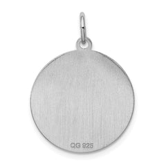 Sterling Silver Rhodium-plated Beagle Disc Charm QC2672