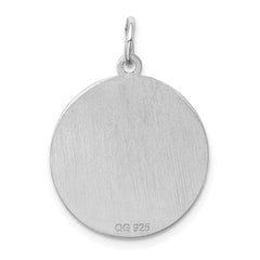 Sterling Silver Rhodium-plated Cocker Spaniel Disc Charm QC2680