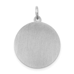 Sterling Silver Rhodium-plated Dalmatian Disc Charm QC2682