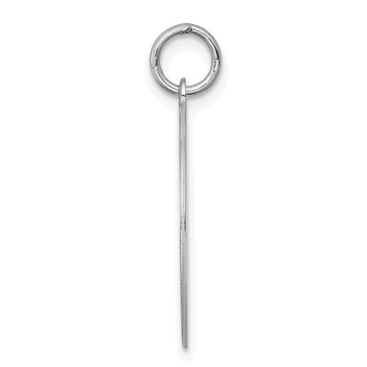 Sterling Silver Rhodium-plated Doberman Pinscher Disc Charm QC2683