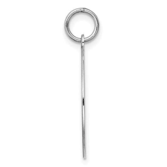 Sterling Silver Rhodium-plated Pug Disc Charm QC2700