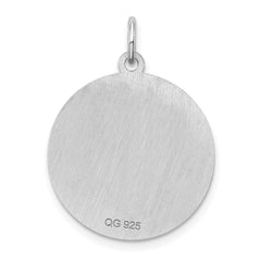 Sterling Silver Rhodium-plated Scottish Terrier Disc Charm QC2705