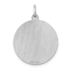 Sterling Silver Rhodium-plated Springer Spaniel Disc Charm QC2709