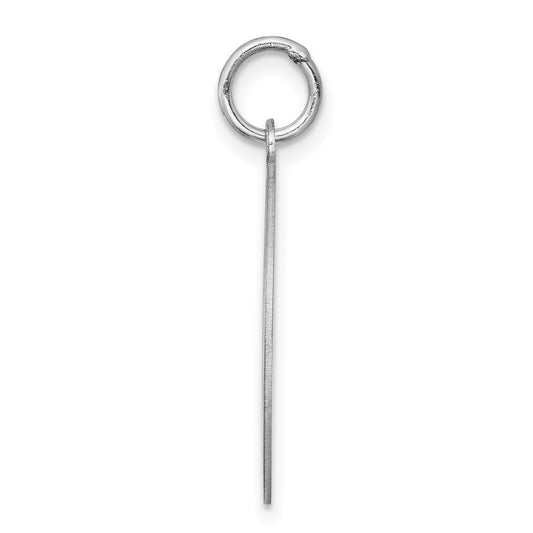 Sterling Silver Rhodium-plated Weimaraner Disc Charm QC2711
