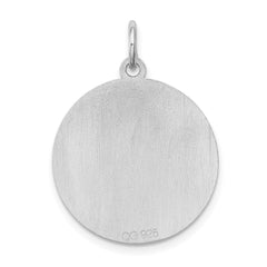 Sterling Silver Rhodium-plated West Highland Terrier Disc Charm QC2713