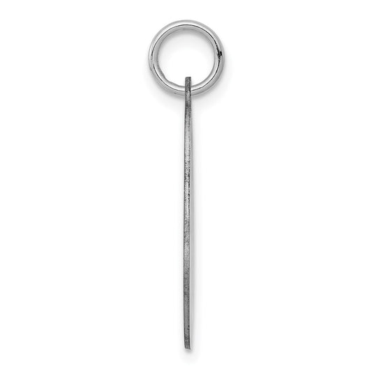Sterling Silver Rhodium-plated Yorkshire Terrier Disc Charm QC2714