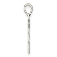 Sterling Silver Rhodium-plated Letter E Initial Pendant QC2762E
