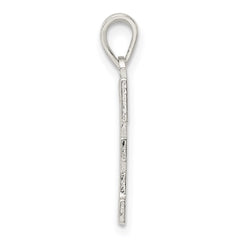Sterling Silver Rhodium-plated Letter F Initial Pendant QC2762F