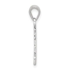 Sterling Silver Rhodium-plated Letter H Initial Pendant QC2762H