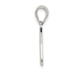 Sterling Silver Rhodium-plated Letter K Initial Pendant QC2762K