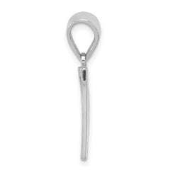 Sterling Silver Rhodium-plated Letter W Initial Pendant QC2762W