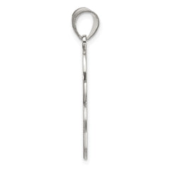Sterling Silver Rhodium-plated Letter B Initial Pendant QC2766B