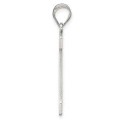 Sterling Silver Rhodium-plated Letter D Initial Pendant QC2766D