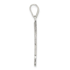 Sterling Silver Rhodium-plated Letter F Initial Pendant QC2766F