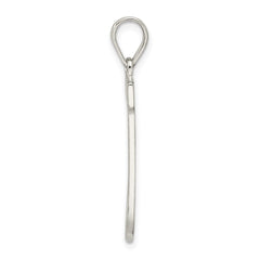 Sterling Silver Rhodium-plated Letter J Initial Pendant QC2766J
