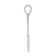 Sterling Silver Rhodium-plated Letter L Initial Pendant QC2766L