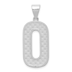 Sterling Silver Rhodium-plated Letter O Initial Pendant QC2766O