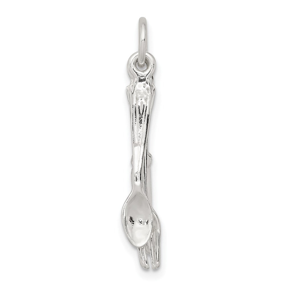 Sterling Silver Knife, Fork & Spoon Charm QC2774