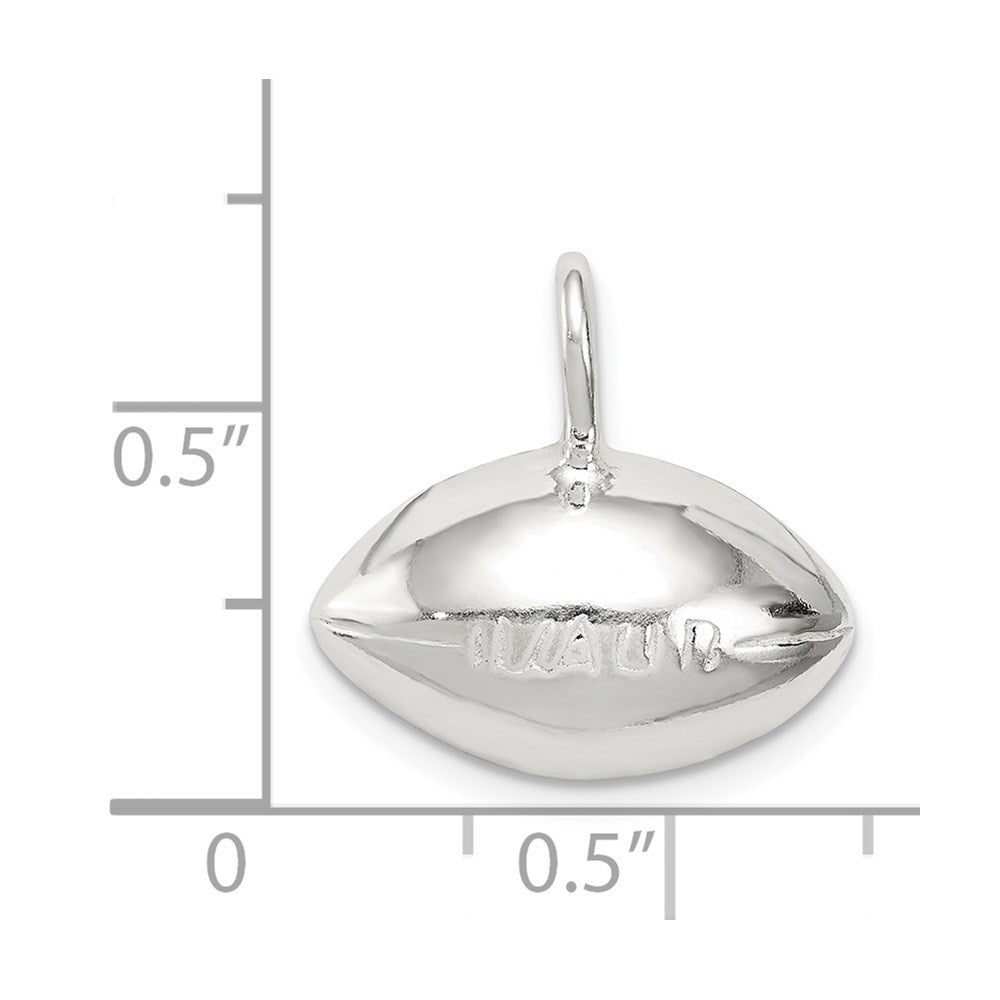 Sterling Silver Football Charm QC2786
