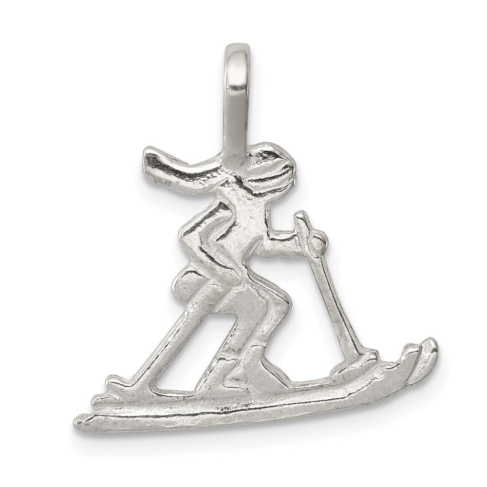 Sterling Silver Skier Pendant QC2796