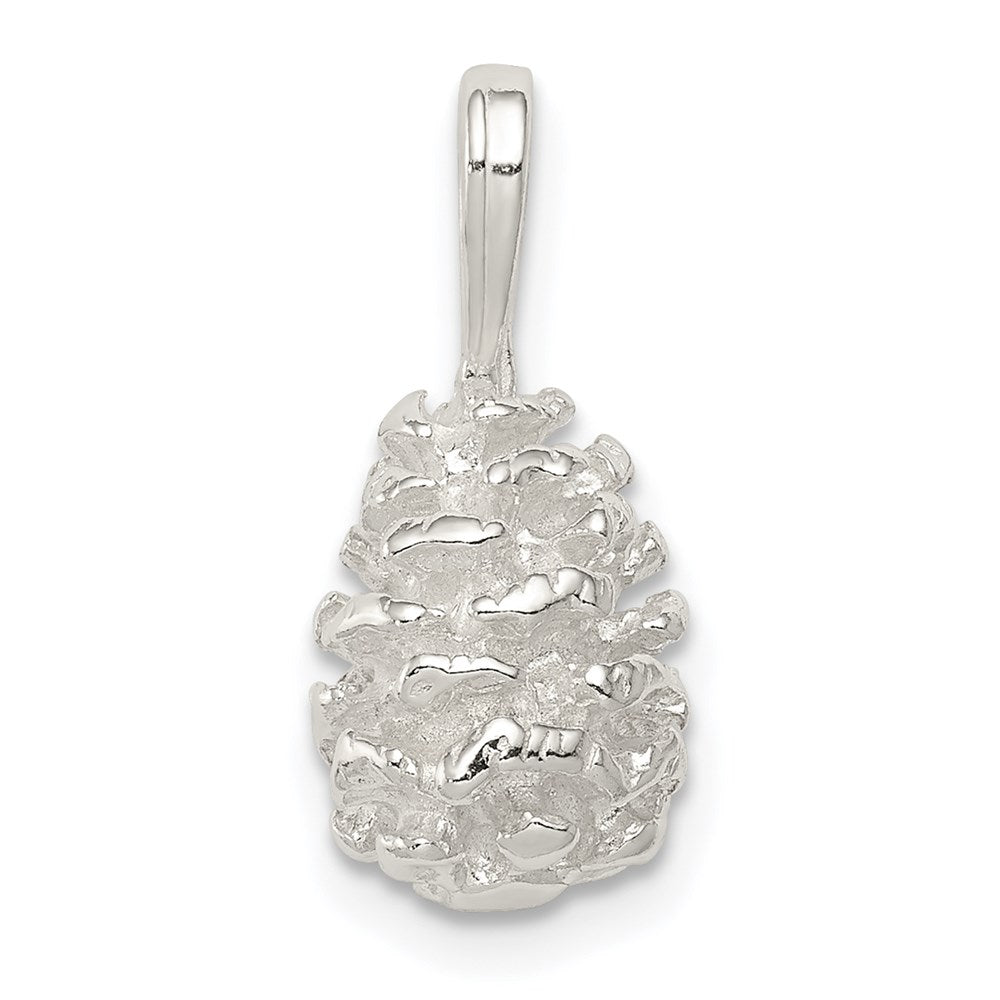 Sterling Silver Pinecone Charm QC2803