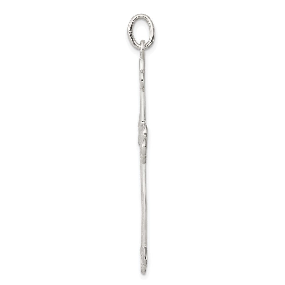 Sterling Silver Budded Cross Pendant QC2880