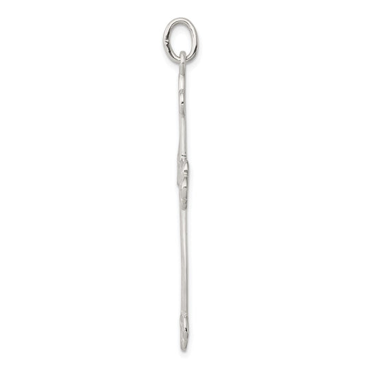 Sterling Silver Budded Cross Pendant QC2880