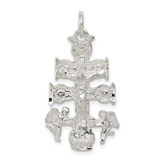 Sterling Silver Cara Vaca Crucifix Pendant QC2911