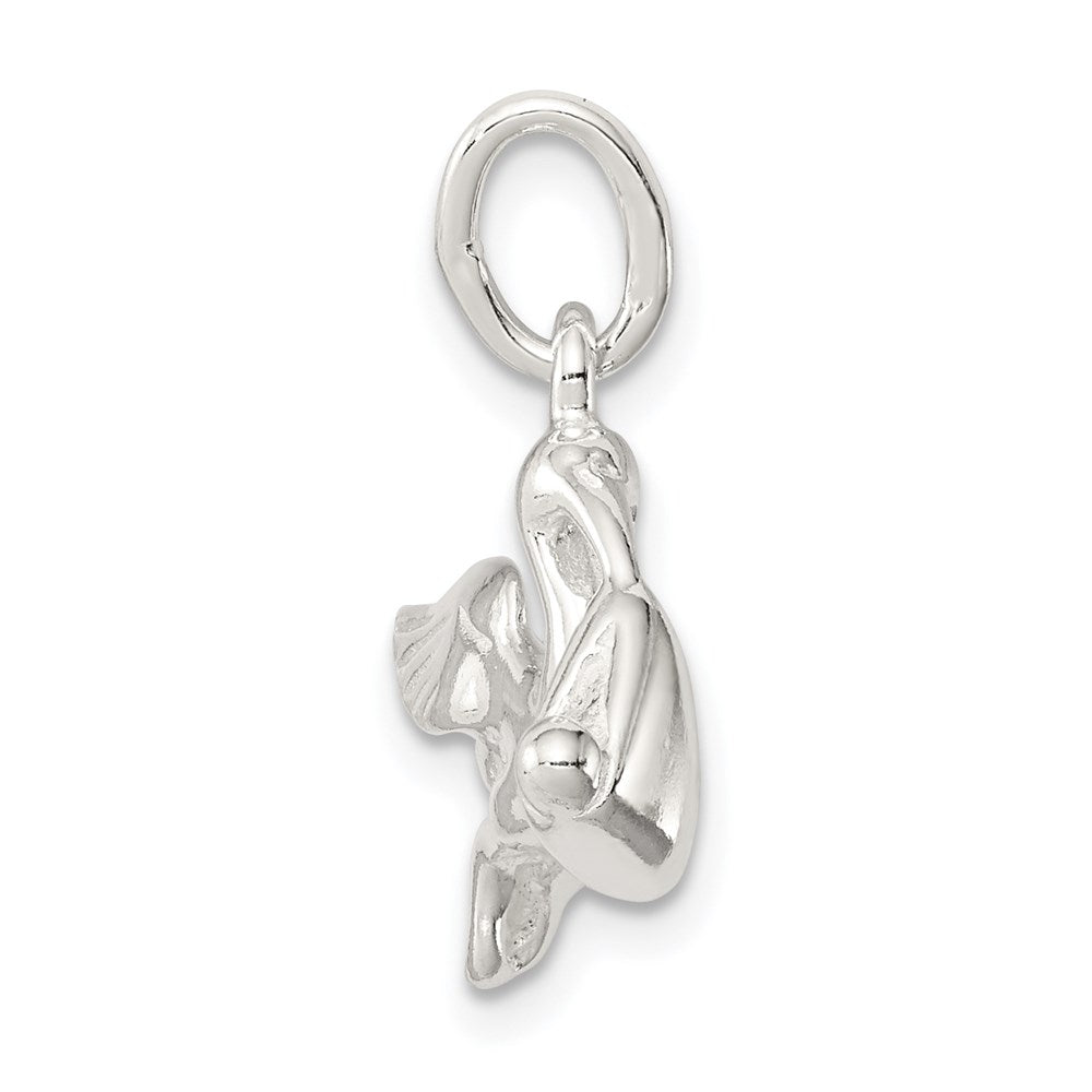Sterling Silver STORK W/ BABY CHARM QC3043