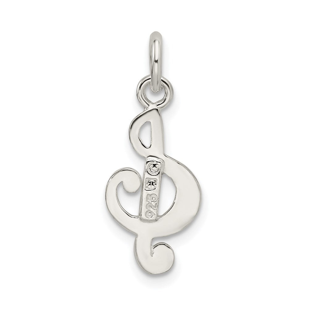 Sterling Silver Treble Clef Charm QC3083