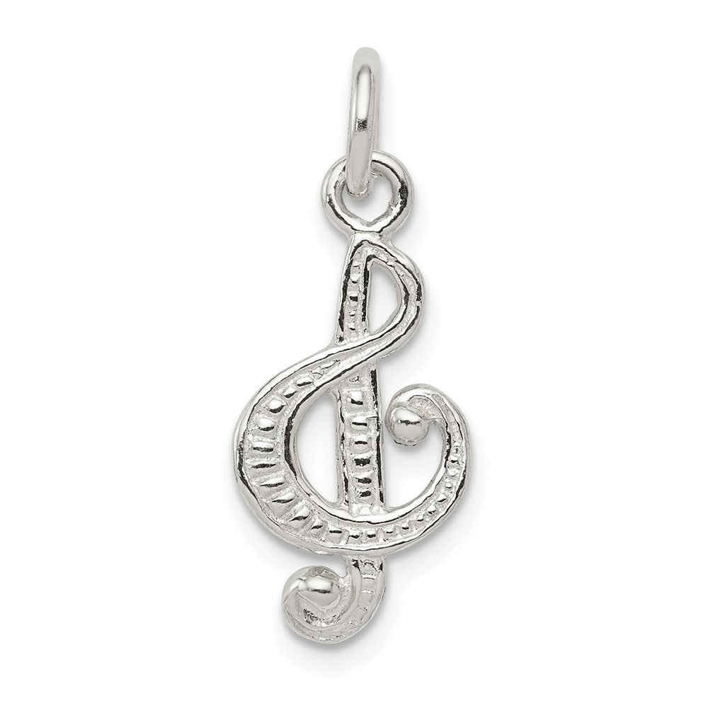 Sterling Silver Treble Clef Charm QC3083