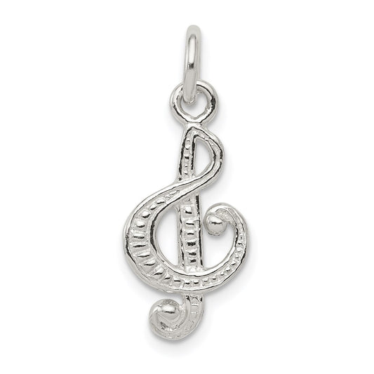 Sterling Silver Treble Clef Charm QC3083