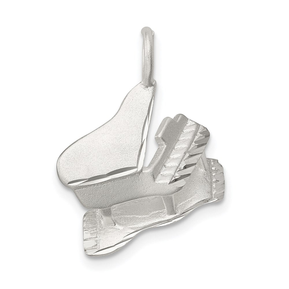 Sterling Silver Piano Charm QC3085