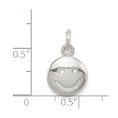 Sterling Silver Happy Face Charm QC3097
