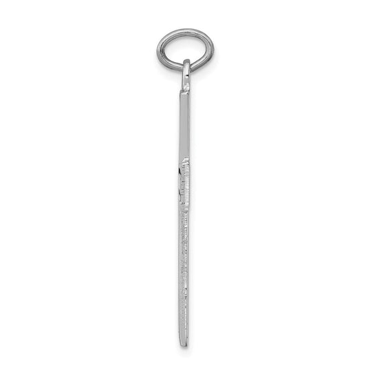 Sterling Silver Rhodium-plated Enameled Latin Cross Charm QC3238