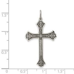 Sterling Silver Antiqued Cross Pendant QC3356