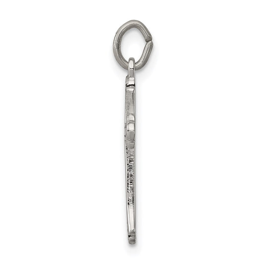 Sterling Silver Antiqued Cross Charm QC3357