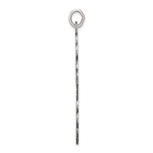 Sterling Silver Antiqued Eastern Orthodox Cross Charm QC3370