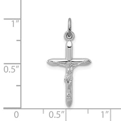 Sterling Silver Rhodium-plated Passion Crucifix Charm QC3379