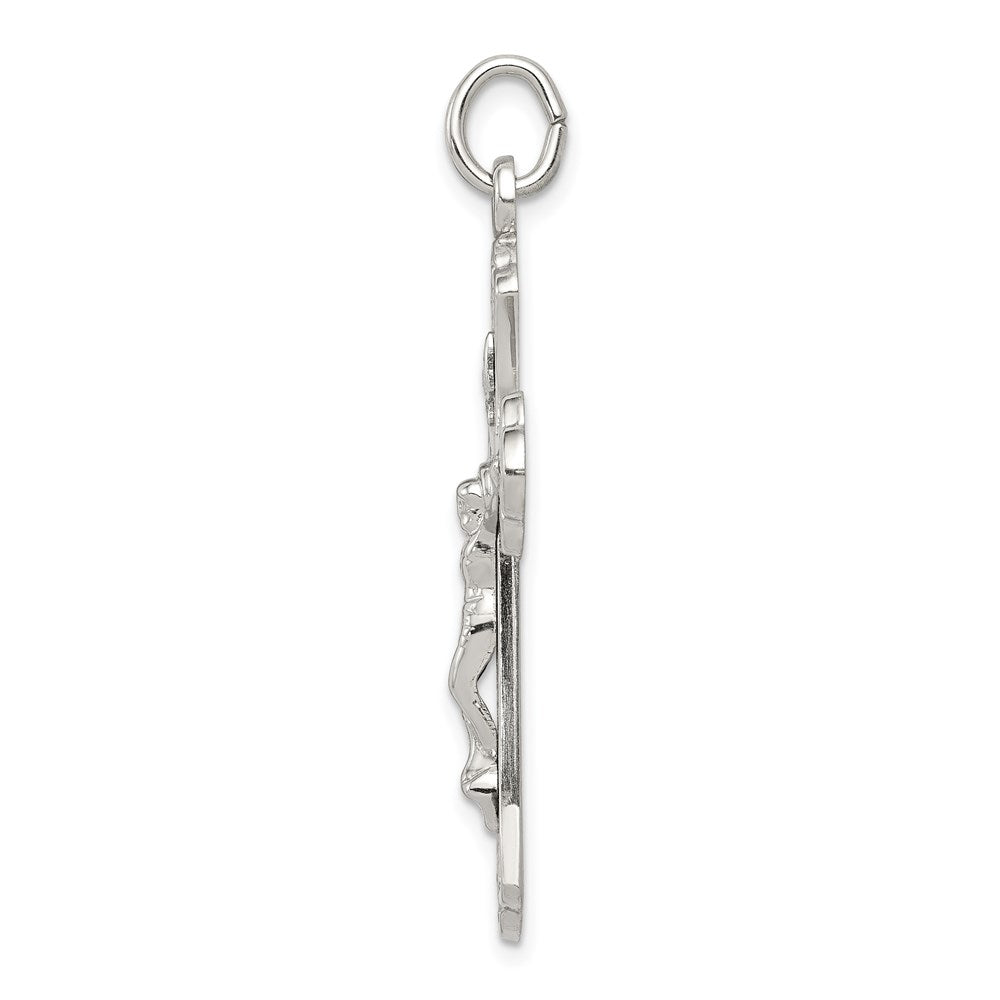 Sterling Silver INRI Crucifix Pendant QC3420