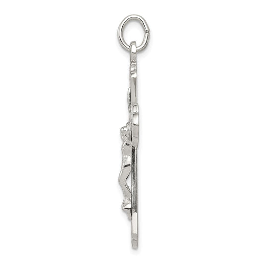 Sterling Silver INRI Crucifix Pendant QC3420