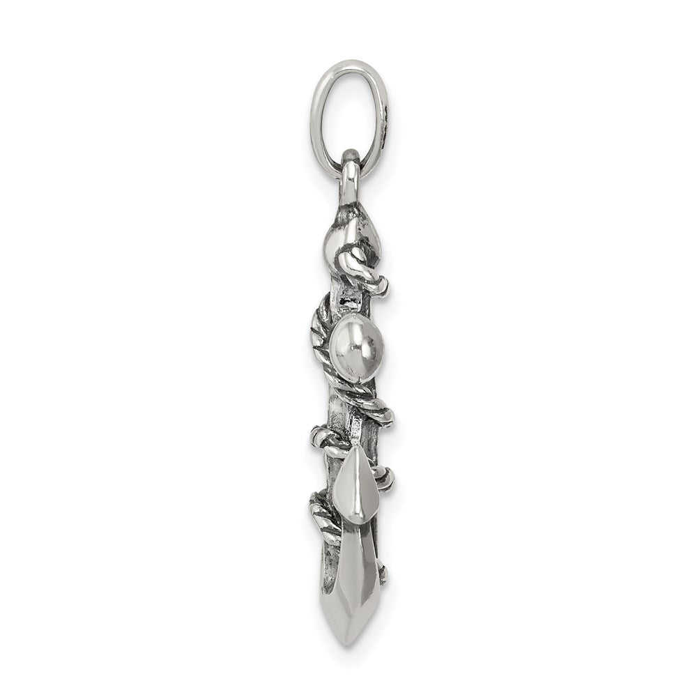 Sterling Silver Antiqued Cross Pendant QC3436
