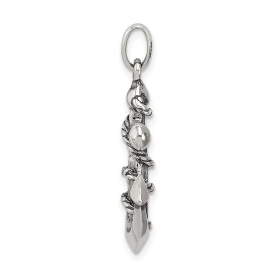 Sterling Silver Antiqued Cross Pendant QC3436