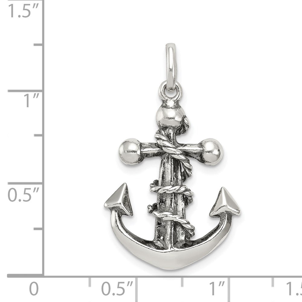 Sterling Silver Antiqued Cross Pendant QC3436