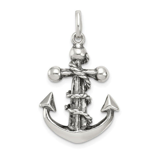 Sterling Silver Antiqued Cross Pendant QC3436