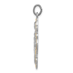 Sterling Silver Rhodium-plated 4-way Medal QC3463
